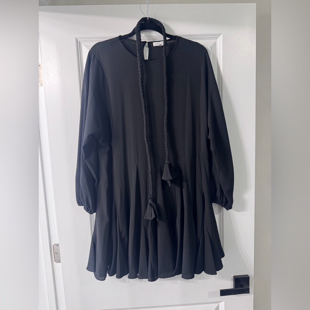 Gianni Bini Black Braided Strap Dress